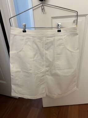 Boden white twill skirt, size 8L